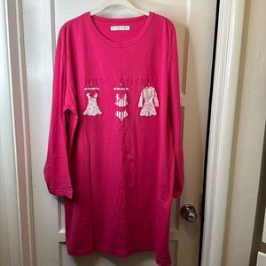 Vintage Victoria’s Secret Pajama Long Sleeve Gown Sleeper Plus Curve 2x 3x